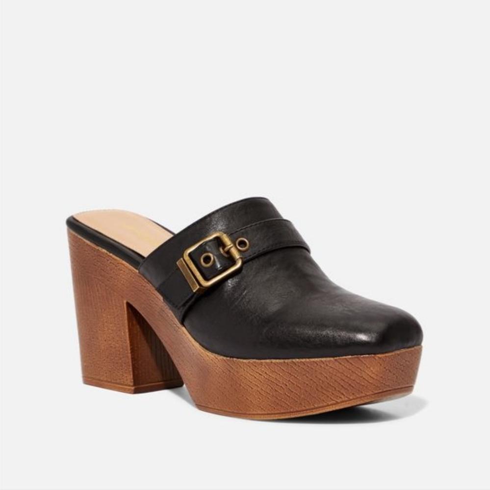 JUSTFAB Jenica Clog Mules size 6 black